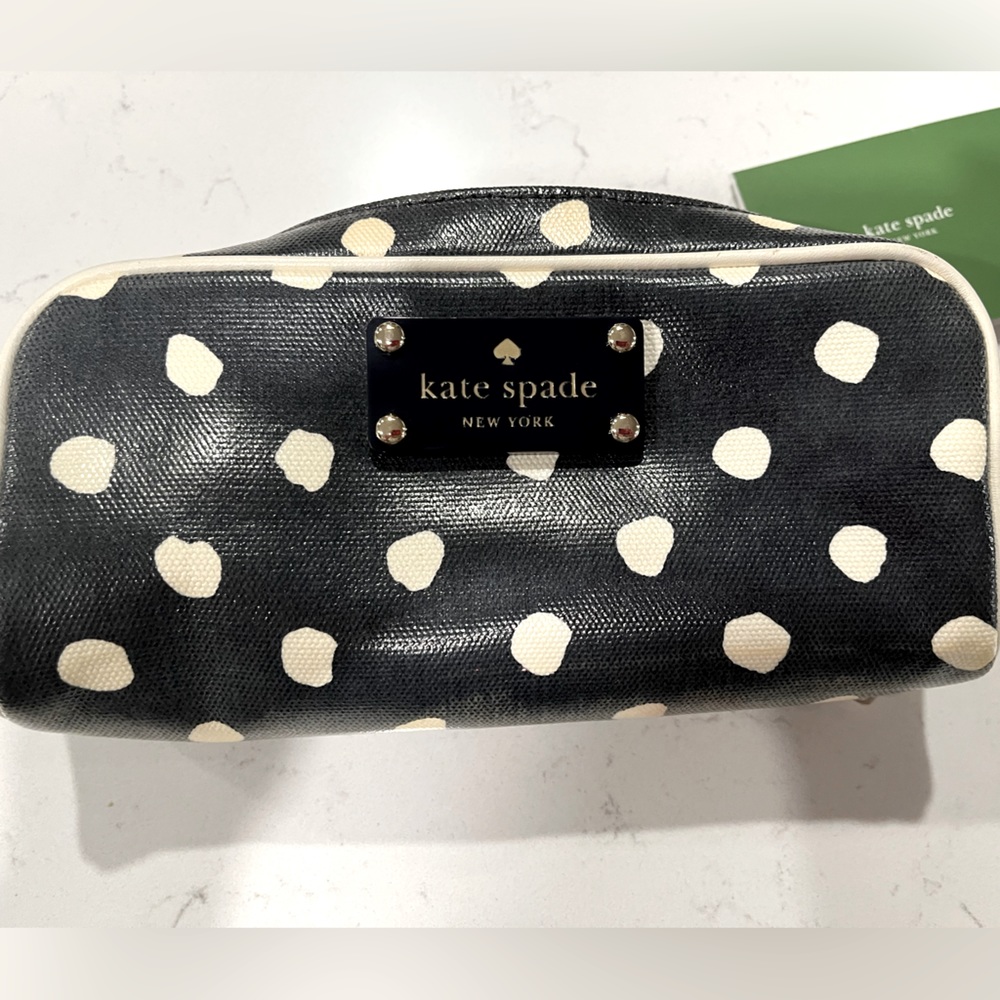 KATE SPADE polka dot cosmetic bag